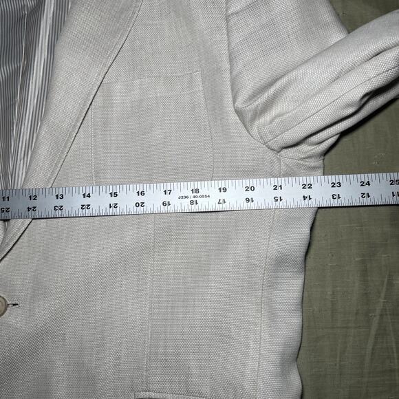 Joseph Abboud Mens Size XL Blazer Sport Coat Linen Blend Elbow Patches **READ** - Picture 11 of 11